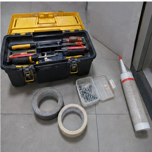 Organized handyman tools for reinstatement work